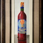 Single Wine Bottle Framed